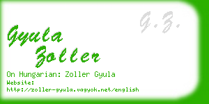 gyula zoller business card